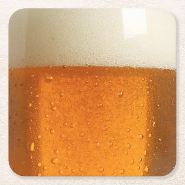 Glas Bier Rechteckiger Pappuntersetzer (Vorderseite)