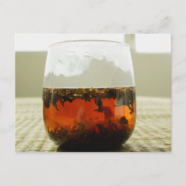 Glas chinesischen Tees Postkarte (Vorderseite)