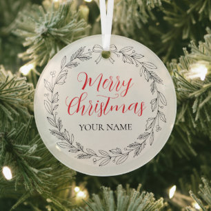 Glas-Christbaumschmuck mit klassischer Vorlage Ornament Aus Glas