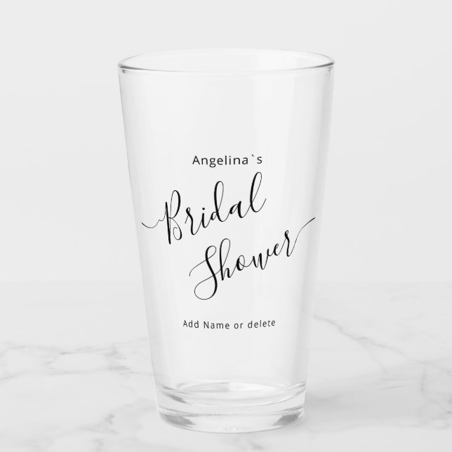 Glas Cup für ein Brautparty. (Vorderseite)