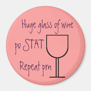 Glas des Weinauftragsmagneten Magnet