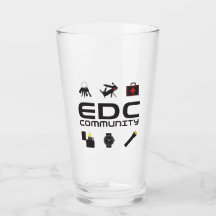 Glas - EDCC-Logo in schwarz mit Farben