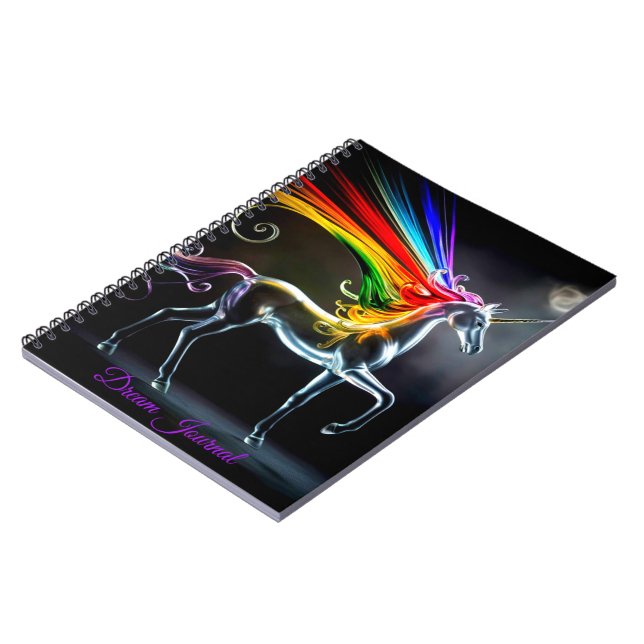 Glas Einhorn Traumjournal Notizblock (Linke Seite)