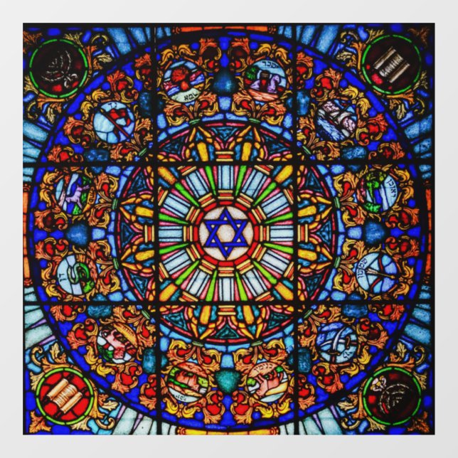 GLAS-FENSTER FENSTERAUFKLEBER (Blatt)