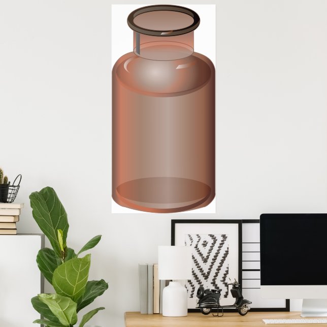 Glas Flasche Vase Poster (Heimbüro)
