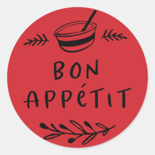 Glas / Gewürz Bon Appétit Aufkleber Etikett