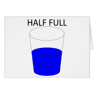 Glas halb voll