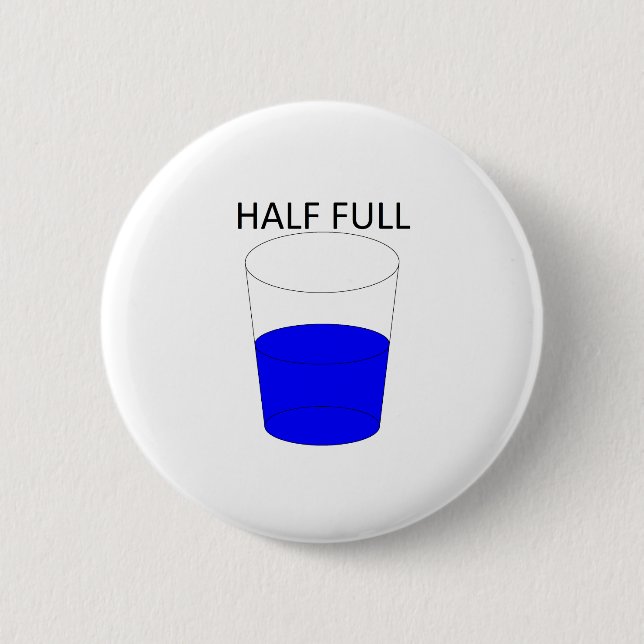 Glas halb voll button (Vorderseite)