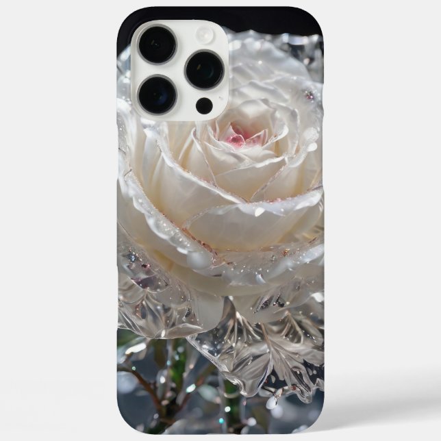Glas Kristallrose  iPhone 16 Pro Max Hülle (Rückseite)