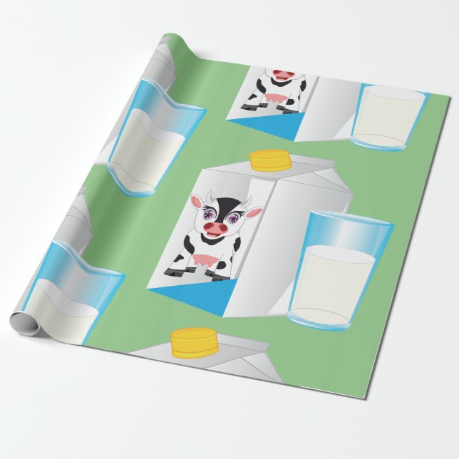 Glas Milch Geschenkpapier (Ungerollt)