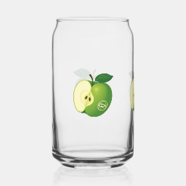 Glas mit Apfel