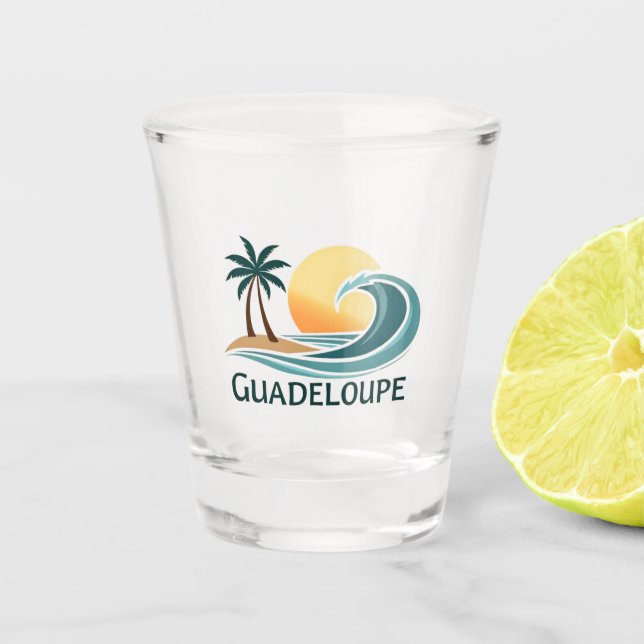 Glas mit Guadeloupe (Vorderseite)