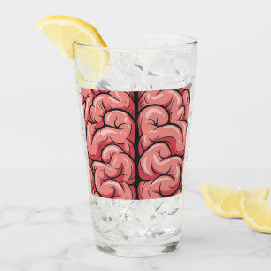 Glas mit Hirnmuster