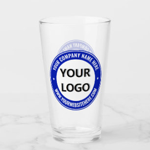 Glas mit Ihrem Logo Beispiel mit individuellem Tex