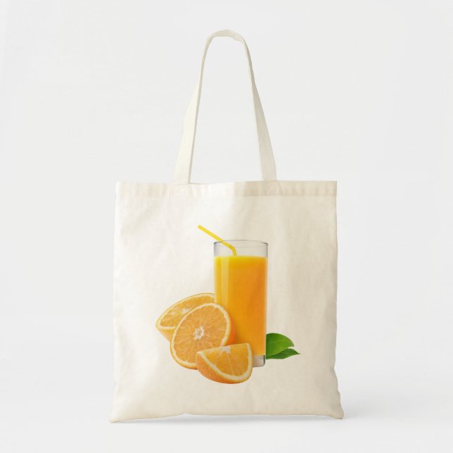 Glas mit Orangensaft Tragetasche (Vorne)