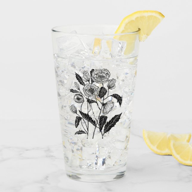 Glas mit Poppy (Rückseite Ice)