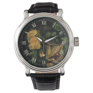 Glas mit Rose von Vincent van Gogh Armbanduhr