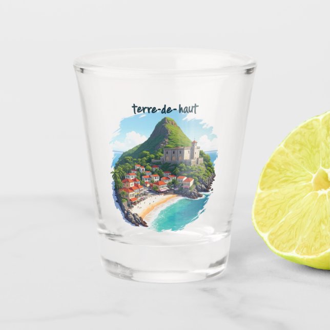 Glas mit Shot Earth-de-Haut - Erinnerung an die He (Vorderseite)