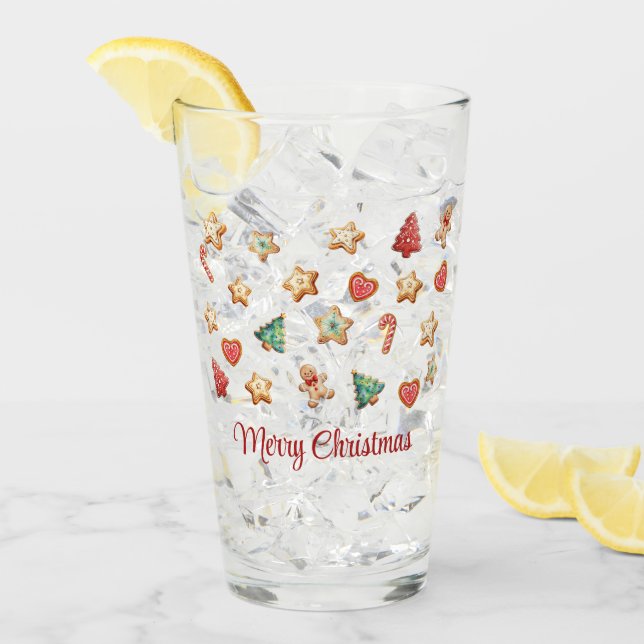 Glas mit Weihnachtskeksen (Vorderseite Ice)