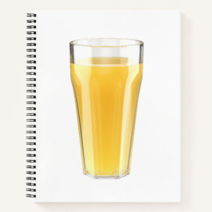 Glas Orangensaft Notizbuch