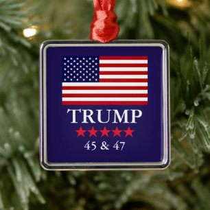 GLAS PRÄSIDENT DONALD TRUMP WEIHNACHTSORNAMENT