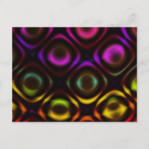 Glas Rainbow Fraktal Art Postkarte