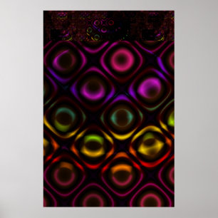 Glas Regenbogen-Fraktal-Kunst Poster