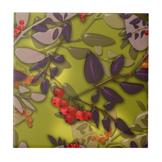 Glas, Rowan, ein Haufen von Rowan Fliese (Vorderseite)