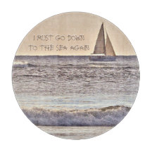 GLAS SCHNEIBEN./EINFACHE SAILBOOTE AUF DEM MEER
