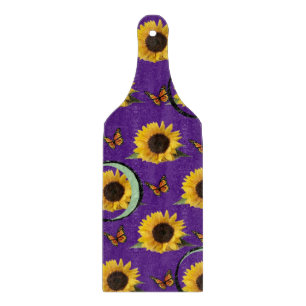 Glas Schneidbrett Floral Sonnenblume Schneidebrett