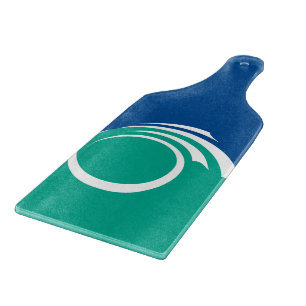 Glas-Schneidbrett-Paddel mit Flagge Ottawa Schneidebrett