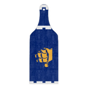Glas-Schneidbrett-Paddel mit Flagge Quebec City Schneidebrett