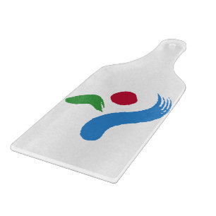 Glas-Schneidbrett-Paddel mit Flagge Seoul Schneidebrett