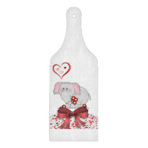 Glas-Schneidbrett Valentinstag Elefant Schneidebrett