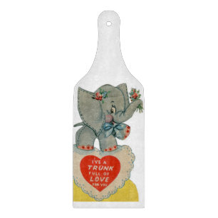 Glas Schneidbrett Valentinstag Elefant Schneidebrett