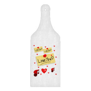 Glas Schneidbrett Valentinstag Schneidebrett