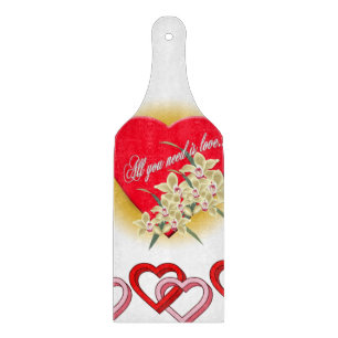 Glas Schneidbrett Valentinstag Schneidebrett