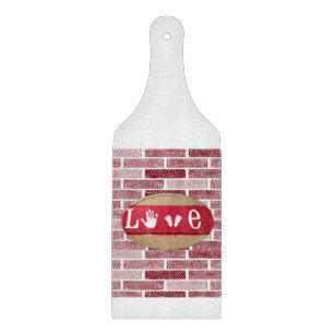 Glas Schneidbrett Valentinstag Schneidebrett