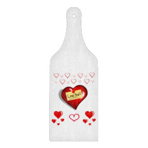 Glas Schneidbrett Valentinstag Schneidebrett