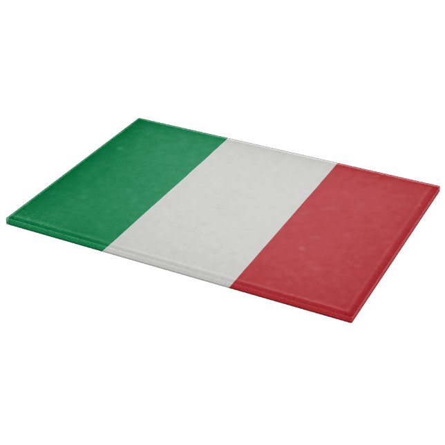 Glas Schneidebrett Italien Fahne (Ecke)