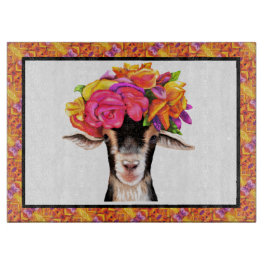 Glas Schneiden Board posey die Ziege Schneidebrett