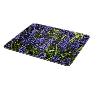 GLAS-SCHNITTSTELLE "GRAPE HYACINTHS" SCHNEIDEBRETT