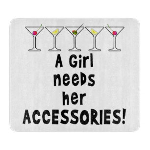GLAS-SCHNITTSTELLEN, MÄDCHEN BRAUCHEN IHRE ZUBEHÖR SCHNEIDEBRETT