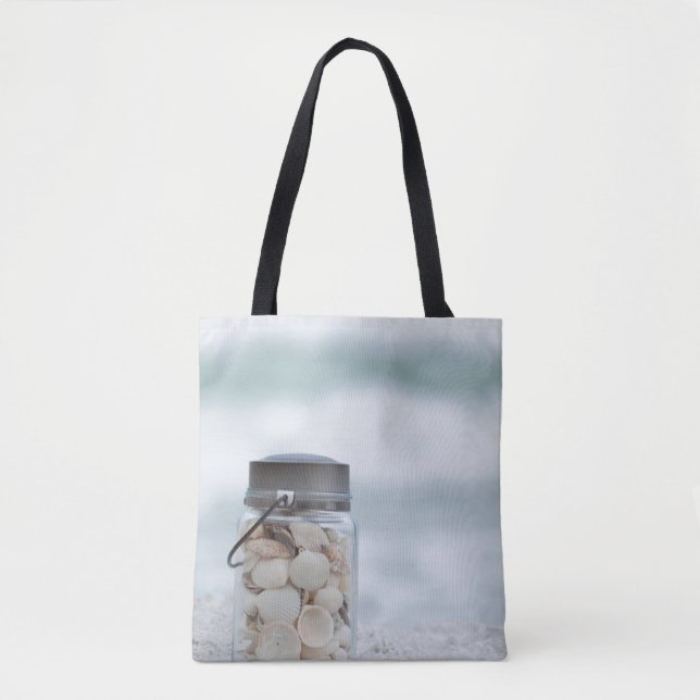 Glas Seashells auf dem Strand | Florida Tasche (Vorderseite)