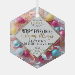 Glas-Sechseck-Ornament – Premium-Weihnachtsdekorat Ornament Aus Glas