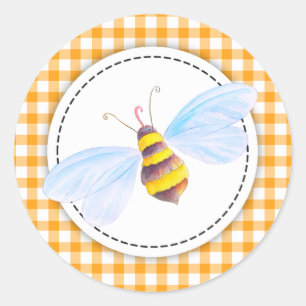 Glas-Spitzenaufkleber des runden Bienenkunsthonigs Runder Aufkleber