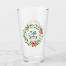 Glas-Tasse - Frühlingsblumen-Trinkglas Glas
