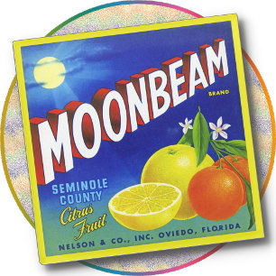 Glas UNTERSETZER - Moonbeam Citrus - Kistenetikett
