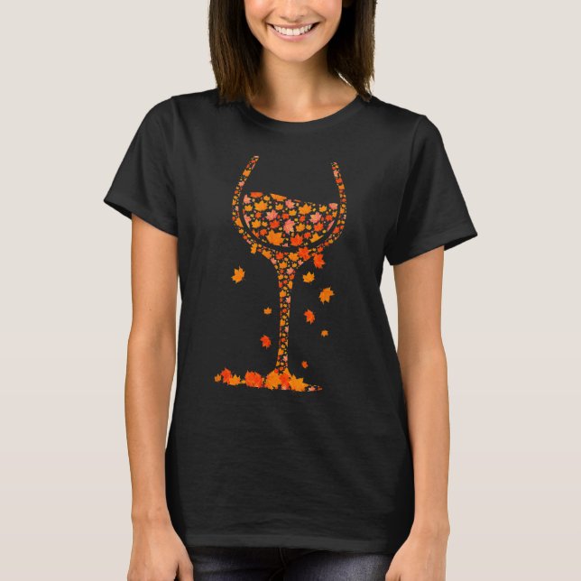 Glas von Weinahorn Herbst Herbst Sonnenschein W T-Shirt (Vorderseite)