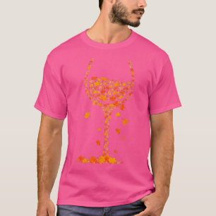 Glas Weinahle Blätter Herbst Sonnenschein W T-Shirt